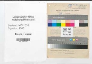 Entnazifizierung Helmut Meyer , geb. 14.06.1912 (Werkfuehrer)