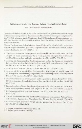 Frühlatènefunde von Lauda, Ldkrs. Tauberbischofsheim