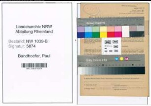 Entnazifizierung Paul Bandhoefer , geb. 26.04.1900 (Angestellter)