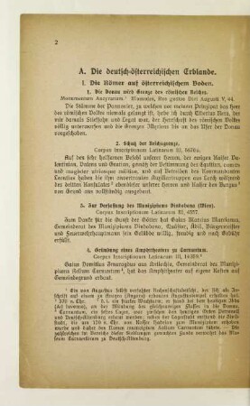 A. Die deutsch-österreichischen Erblande