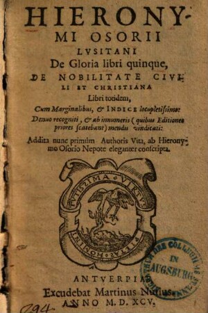 De gloria : libri quinque