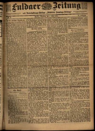 Ausgabe vom Mittwoch, den 01. März 1899.