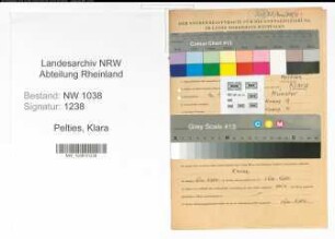 Entnazifizierung Klara Pelties , geb. 10.01.1886 ()