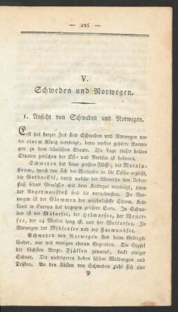V. Schweden und Norwegen.