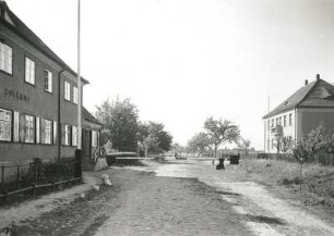 Kurzebrack (poln. Korzeniewo), deutsch-polnische Grenze mit Zollhäusern