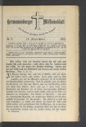 N°. 9. 15. September. 1912