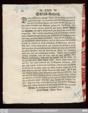 Schluß-Gebeth.