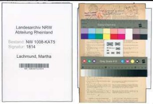 Entnazifizierung Martha Lachmund , geb. 25.04.1919 (Postassistentin)