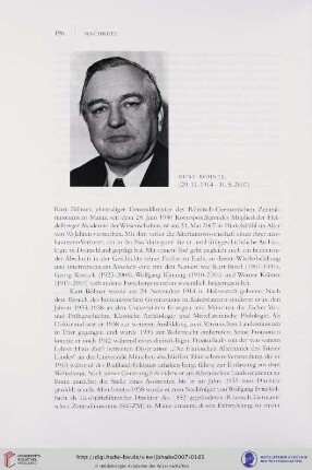 Kurt Böhner (29.11.1914-31.5.2007)