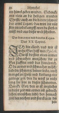 Das XX Capitul.