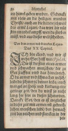 Das XX Capitul.