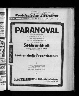 Jahrgang 1926, Hamburg, den 1. August 1926, Nummer 31