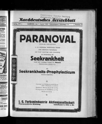 Jahrgang 1926, Hamburg, den 1. August 1926, Nummer 31