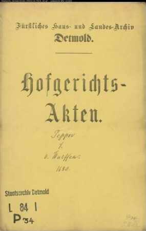 Pepper, Henrich gegen Stats von Wulffen - Verleumdung