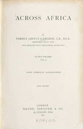Across Africa : In 2 vol. With numerous illustr., 1