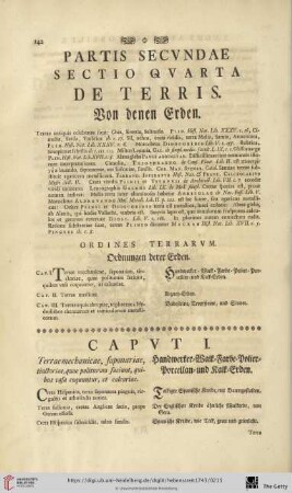 Sectio qvarta: De terris