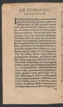 De Coniugio Sacerdotum.