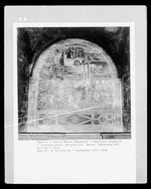Ausmalung der Cappella Baglioni — Nordwand: Anbetung der Hirten