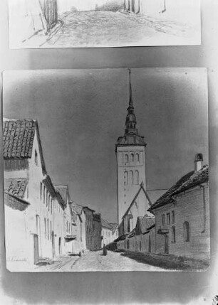 Ritterstraße mit Nikolaiturm in Reval
