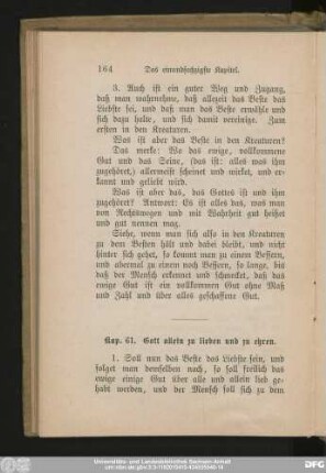 Kap. 61. Gott allein zu lieben und zu ehren.