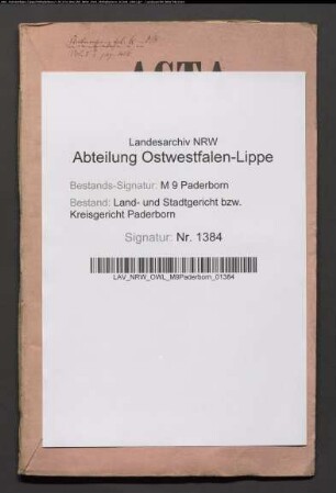Erblasser: Kesselmeyer, Witwe; Erblasser: Kesselmeyer, Ferdinand: