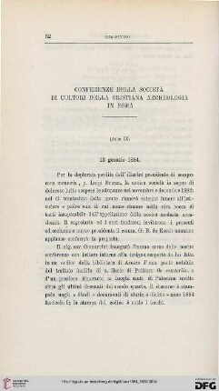 4.Ser.3.1884/85: Conferenze della Società di Cultori Della Cristiana Archeologia in Roma, [12]