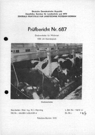 Grabnerkette für Milchvieh