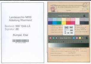 Entnazifizierung Else Rumpel , geb. 24.06.1890 ()