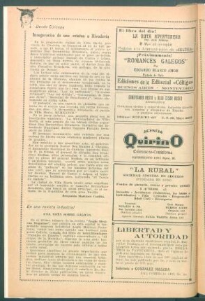 En una revista industrial : Una nota sobre Galicia