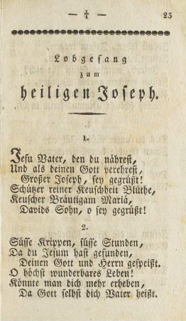 Lobgesang zum heiligen Joseph