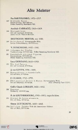 Alte Meister (Nr. 247-266)