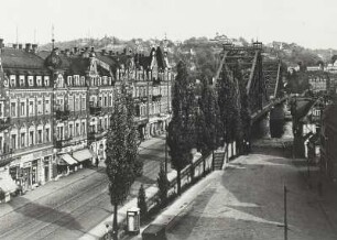 Loschwitzer Brücke ("Blaues Wunder") : Blick über die Loschwitzer Brücke ("Blaues Wunder") gegen Loschwitz