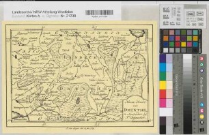 Drenthe (Niederlande) Nieuwe Kaart van Drenthe 1769 Gradeinteilung 23 x 34 Nachdruck: T. Crajenschot, Amsterdam I. van Jagen