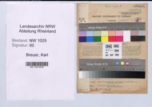 Entnazifizierung Karl Breuer , geb. 31.08.1885 (Transportunternehmer)