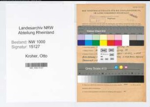 Entnazifizierung Otto Kroher, geb. 23.11.1903 (Techniker)