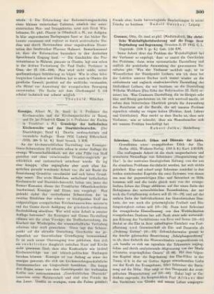 300-301 [Rezension] Schreiner, Helmuth, Ethos und Dämonie der Liebe