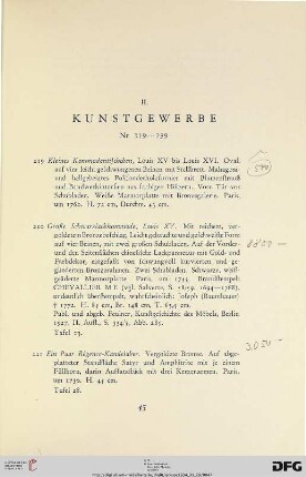 II. Kunstgewerbe (Nr. 219-239)