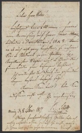 Brief an Gottfried Weber : 08.01.1817
