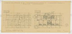 Wohnhäuser Hohenstaufenstraße / Schwäbische Straße 27-29 / Starnberger Straße 7 / Lindauer Straße 1-2, Berlin-Schöneberg: Grundrisse Keller- und Erdgeschoss 1:100 Starnberger Straße 7