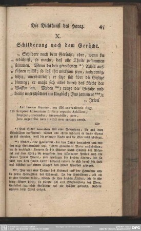 X. Schilderung nach dem Gerücht