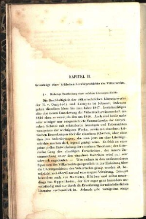 Kapitel II. Grundzüge einer kritischen Literärgeschichte des Völkerrechts.