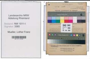 Entnazifizierung Lother Franz Mueller , geb. 07.03.1891 (Teilhaber)