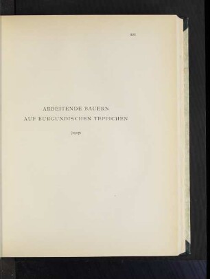 Arbeitende Bauern auf Burgundischen Teppichen (1907).