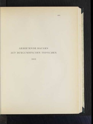 Arbeitende Bauern auf Burgundischen Teppichen (1907).