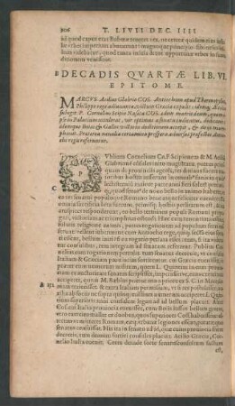 Decadis Quartae Lib. VI. Epitome.