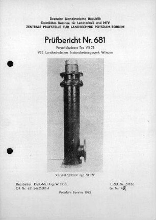 Versenkhydrant VH 72