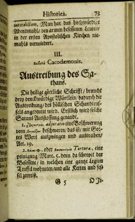 Austreibung des Sathans.