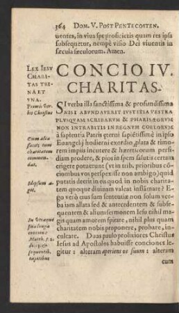 Concio IV. Charitas.