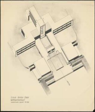 Breslau-Zimpel [heute: Sępolno], Siedlung Zimpel, Schulen, Kindergarten, Volksbücherei und Polizeiwache, Wettbewerb
