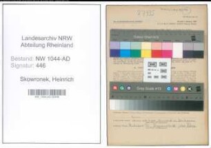 Entnazifizierung Heinrich Skowronek , geb. 08.08.1898 (Angestellter)